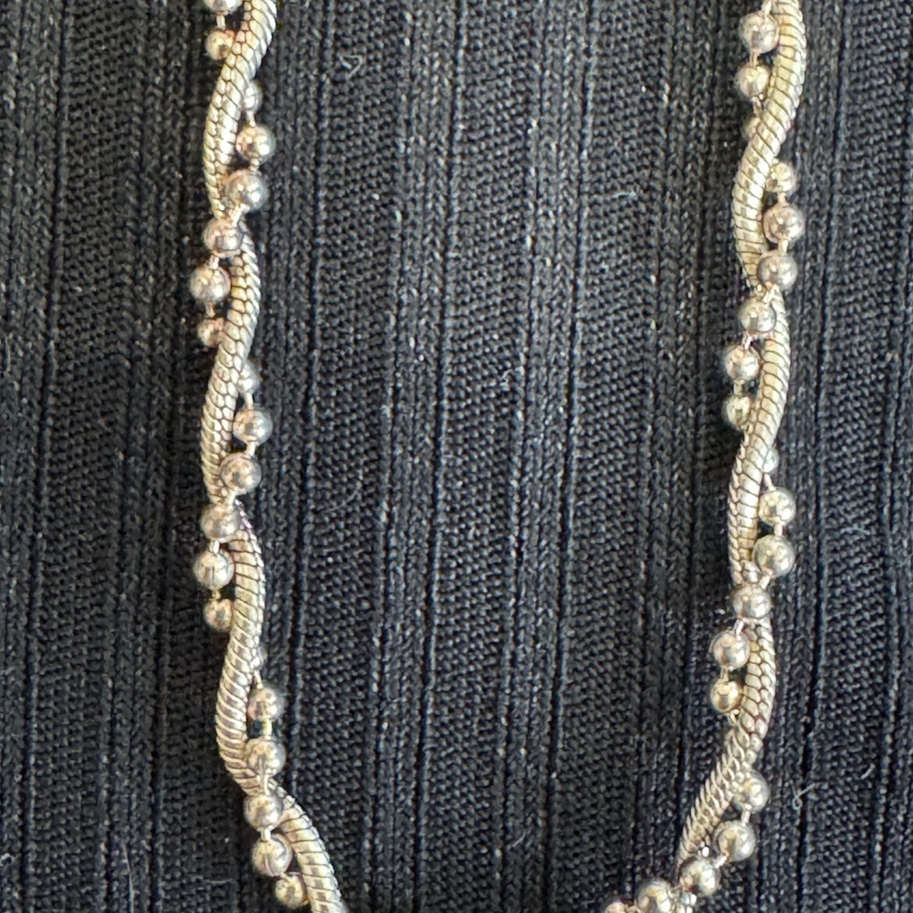 925 Sterling Silver Gold Plated Italy Twisted Rope Chain Necklace. Made in Italy - Picture 2 of 6